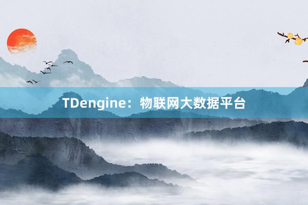TDengine：物联网大数据平台